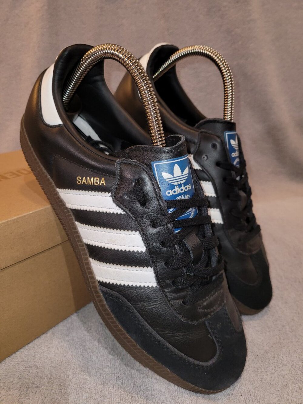 Adidas Samba Big Kid's Size 6.5 Black White Brown Gum Sneakers IE3676 (#1766) - Picture 6 of 16